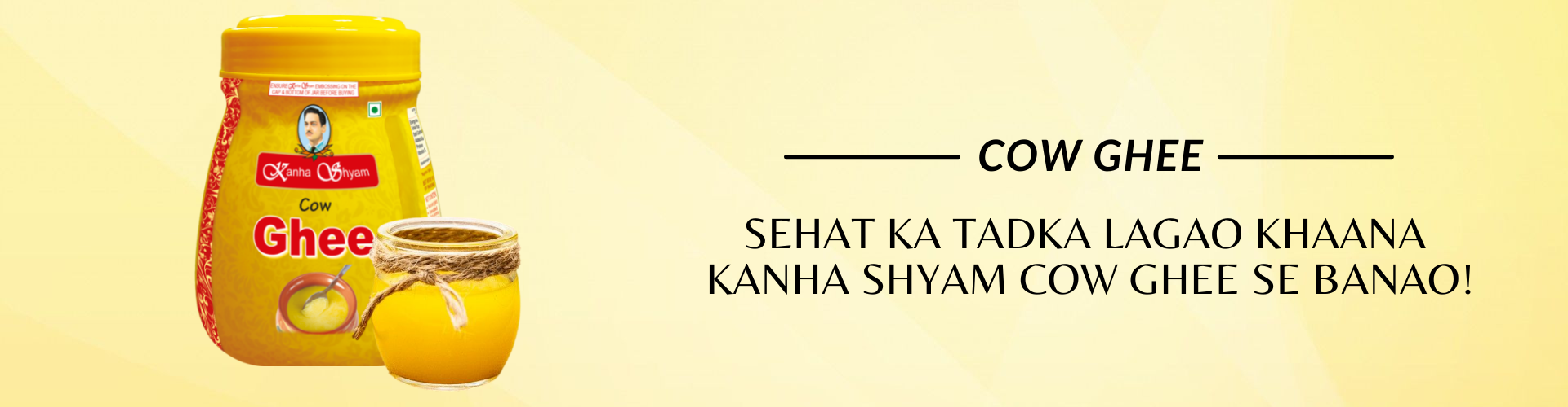 KANHA SHYAM COW GHEE-JAR (1Litre, 500ML)